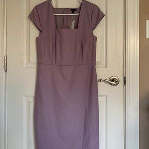 Ann Taylor Women's Square Neck A-Line Dress, Purple, size 2, NWT